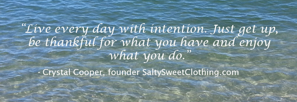 “Live every day with intention. Just get up, be thankful for what you have and enjoy what you do.” - Crystal Cooper via @iwantherjob