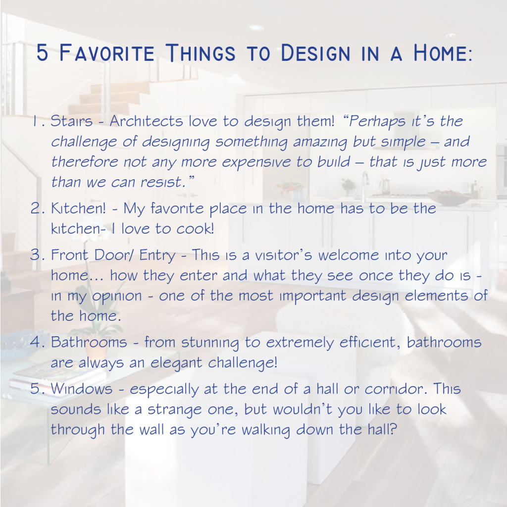 5 Favorite Things to Design in a Home