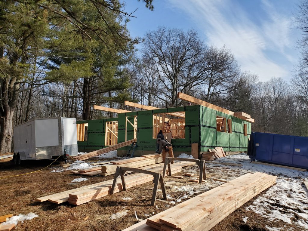 Modern Home under construction in the Hudson Valley