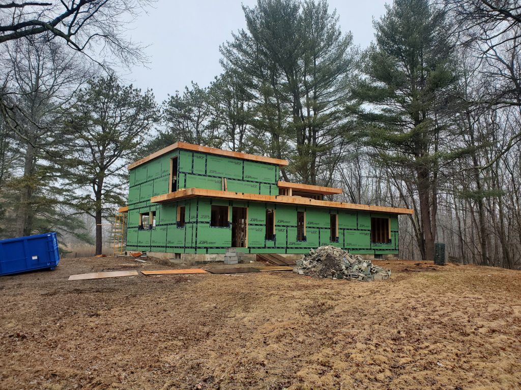 Modern Home in Upstate NY - construction progress
