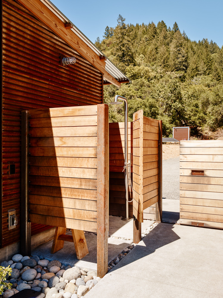 Contemporary residential architecture - outdoor shower inspiration
