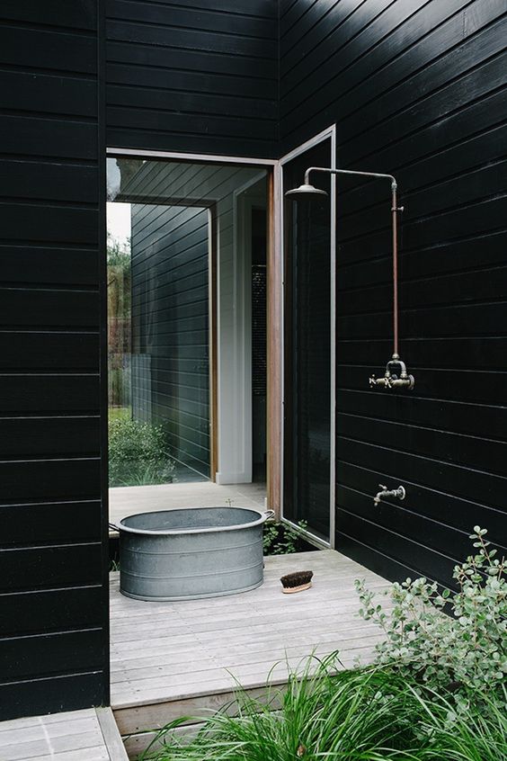Outdoor shower envy - modern residential architecture