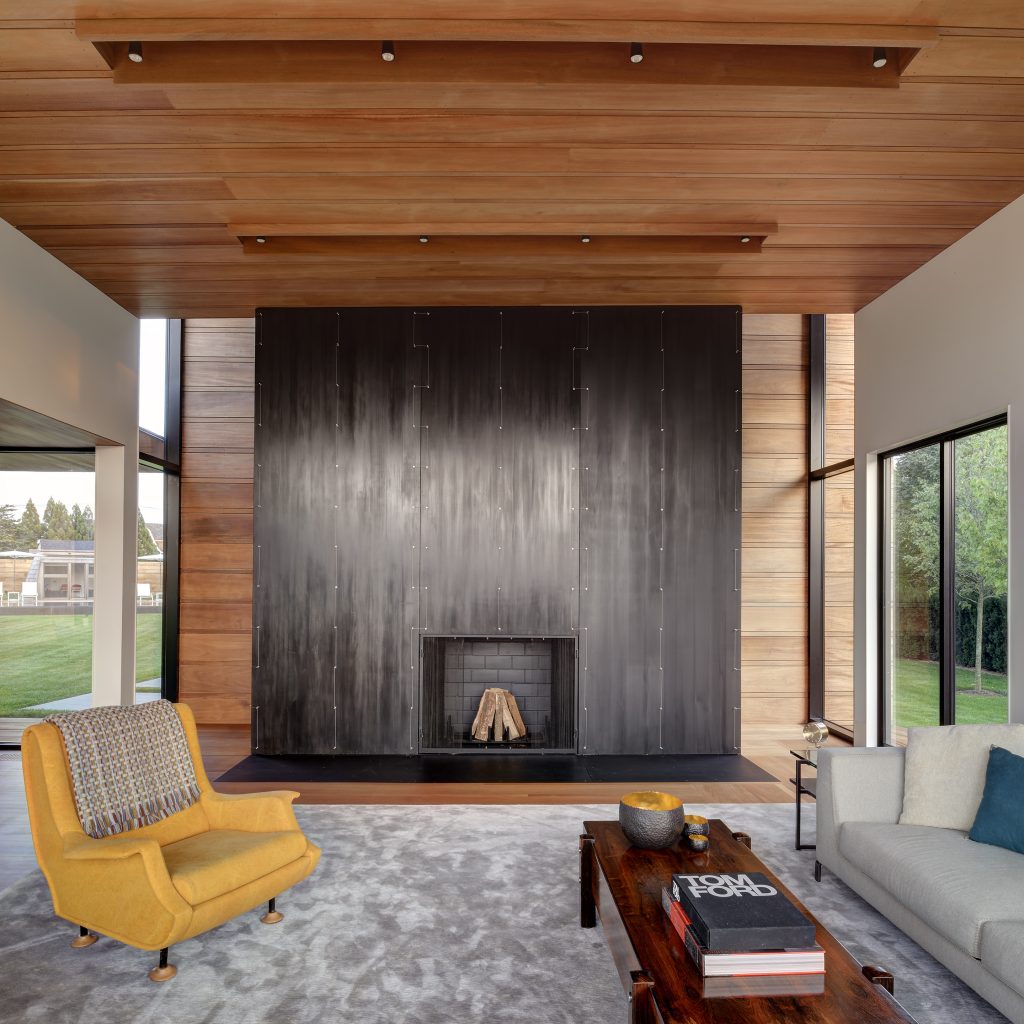 Custom residential architecture - modern fireplace design