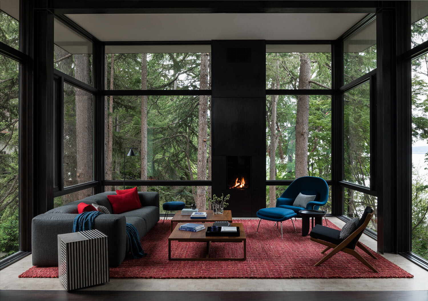 Tree House Fireplace by DeForest Architects - Modern residential design