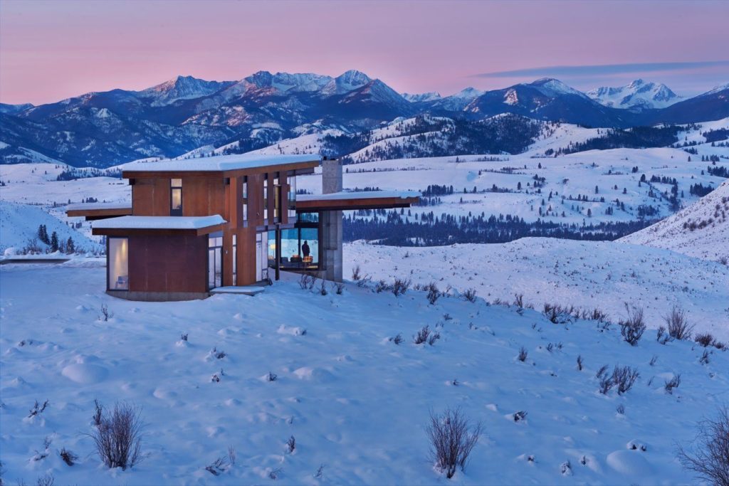 Modern Home in Winter - Design Inspiration Custom Residential Architecture