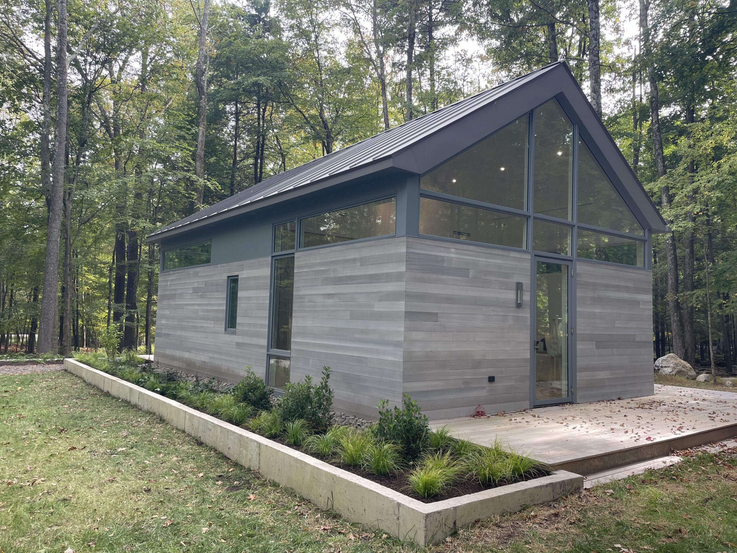 Gardiner Art Studio completed with landscaping installed
