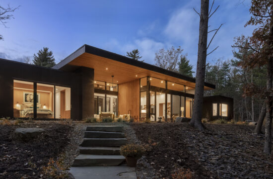 The warm wood at Fermata glows, casting a cozy feeling out from the interiors.