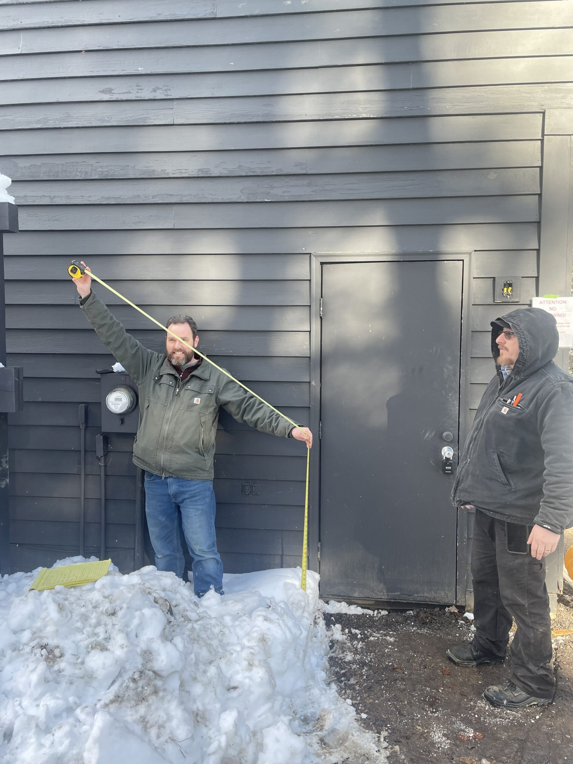 Demo at Woodland Pop House, a custom modern renovation in the Hudson Valley.