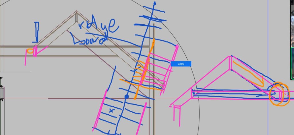 Structural coordination screenshot for The Nest, showing engineer drawings and framing details during Construction Documents phase.