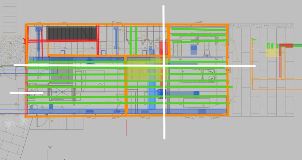 Mechanical systems discussion screenshot for The Nest, documenting HVAC coordination during Construction Documents phase.